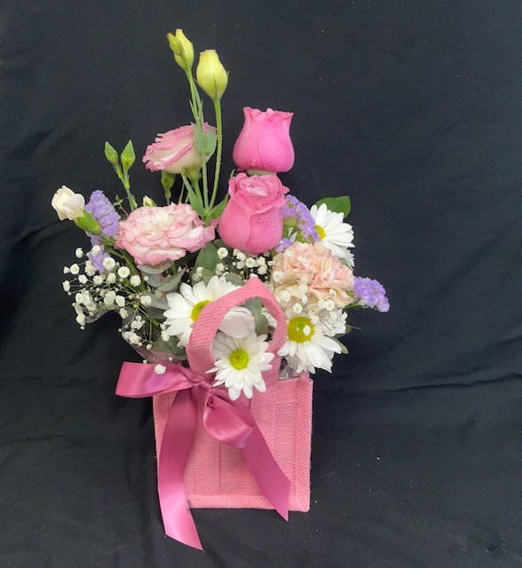 Hessian Bag with blooms
