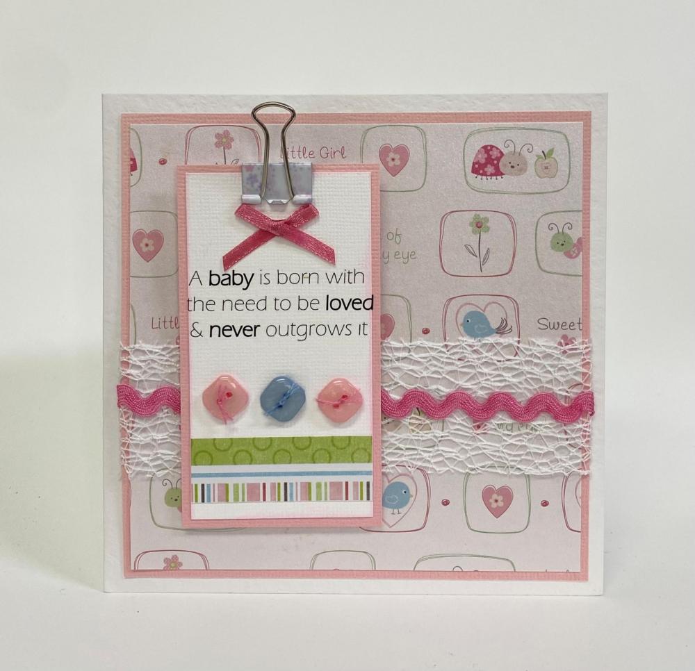 Handmade Baby Girl Card