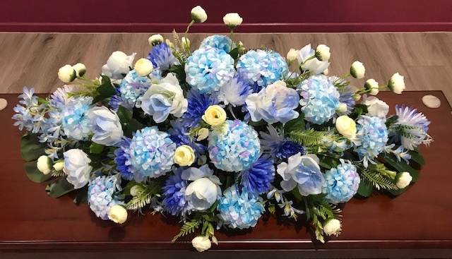 Blue Casket Spray