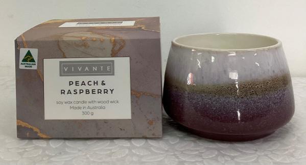 Scented Candle Peach and Raspberry